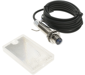 Sensor interruptor célula fotoeléctrica pnp no 10-36vdc m12 1m reflector