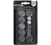 Juego de 12 pilas de botón - conjunto de 12 pilas botón, litio, dimensiones l. 15.5 x l. 8.4 cm - 5five