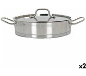 Cacerola con tapa de cristal quttin 6 l ø 32,8 cm (2 unidades)