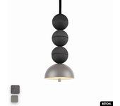 Lámpara colgante de hormigón - bosfor concrete | antracita - gris | 3 bolas | led 14w