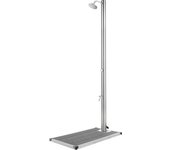 Maison exclusive - ducha de jardín con base gris 220 cm acero inoxidable
