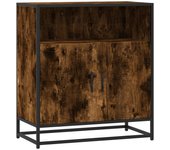 Aparador | aparador de comedor | armario de cocina madera ingeniería roble ahumado 68x35x76 cm cfw167971