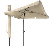 Sombrilla rectangular parasol para terraza, jardín, playa, balcón, piscina, patio, 200x125 cm, beige