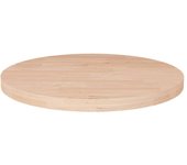 Vidaxl superficie de mesa redonda madera de roble sin tratar ø50x2,5cm