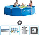 Paquete de piscina - intex - alrededor - 305x305x76 cm + accesorios cb3