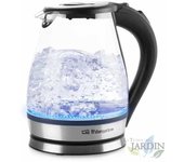 Hervidor de agua de acero inoxidable con led azul, 1.7 litros, 2200w, hervidora con jarra extraible, calienta liquidos