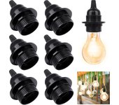 Portalámparas vintage e27, 7 piezas, portalámparas e27 decorativo, 250 v, 4 a, portalámparas colgante, accesorio de iluminación retro