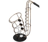 Soporte de metal para saxofón, botellero para vino, práctico accesorio de decoración para el hogar, para comedor, sala de estar, cocina, oficina, hote