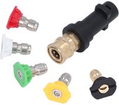 Adaptador de pistola para lavadora de alta presión de 1/4 pulg. con juego de 5 boquillas para karer k2 k3 k4 k5 k6 k7