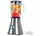 Batidora de vaso 1500w, jarra de cristal graduada 1,5l, cuerpo en acero inox