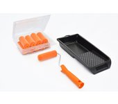 Kit ynkus especial pintar pequeñas superficies | caja 10 recambios flocado + cubeta pintura + varilla