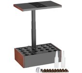Wiltec huerto de interior marrón, altura ajustable 21-64 cm, hasta 20 plantas, panel de control, iluminación led, depósito de agua 9,8 l sistema d...