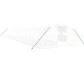Invernadero con estructura de acero blanco 72 m2 18x4x2 m