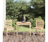 Mesa y sillas de jardín 3 piezas | conjunto de comedor | conjunto de descanso madera maciza de pino cfw417823