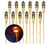 Antorcha de jardín antorcha de aceite antorchas de bambú antorcha de jardín de llama brillante set 60x
