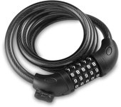 Negro, candado para bicicleta, largo 120 cm x 12 mm, cable antirrobo para bicicleta, scooter, motocicleta, puerta para bicicleta con código intelige