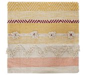 Funda de cojín dkd home decor multicolor flecos boho (60 x 60 x 2 cm)