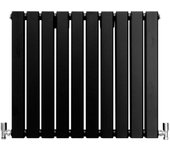 Radiador panel plano de diseñador 600x700mm negro calefacción central calefactor horizontal calefactor vertical montaje