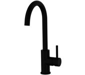Grifo de fregadero ache de 36,5 cm acabado negro mate fabricado en latón