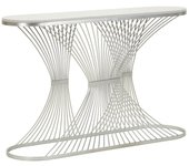 Consola de metal plateado cm 120x35x79