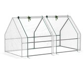 Invernadero outsunny acero, pe blanco 180x90x90 cm 845-204v03wt
