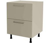 Mueble de cocina bajo cacerolero en gris cream y vison. 85 cm(alto)60 cm(ancho)60 cm(largo