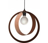 Lumicom | nucleo lámpara pendiente, 1x e27, max 42w, metal, corten marrón/hoja de cobre, d.40cm