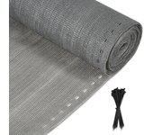 Pantalla de privacidad reforzada 1,5 x 20 m pantalla de privacidad para balcón pantalla de malla de barrera de hdpe gris