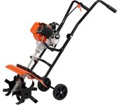 Succebuy motoazada a gasolina 38cc 4 tiempos 4 dientes delanteros ajustables acero para cultivo césped jardín suelo campos