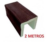 Viga imitación madera 15cm de ancho x 15cm de alto x 2m de largo color nogal oscuro decorativa de poliuretano vu0012-2-no
