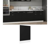 Panel lavavajillas aglomerado negro 45x3x67 cm