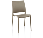 Silla curtis de polipropileno gris tórtola, diseño ergonómico