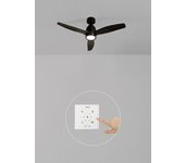 Wind stylance - ventilador de techo 40w ø112 cm silencioso 100% madera con controlador de pared y mando a distancia