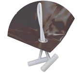 Cubierta de proteccion invierno para piscina de 5 x 9 m más 15 cm para anclaje marrón
