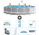 Paquete de piscina - intex - alrededor - 610x610x132 cm + accesorios a2364