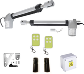 Motor puerta batiente 2 hojas - motores para puertas abatibles - puertas de garaje - kit incluye 2 mandos a distancia + fotocelulas. domo 4g motic