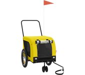 Remolque bicicleta mascotas hierro tela oxford amarillo negro cfw66303