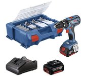 Taladro percutor a batería gsb 18v-28.2x40ah.gal.set 82 acc.l-case