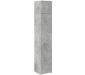 Armario estrecho madera ingeniería gris hormigón 40x42,5x225 cm