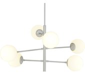 Lampara techo metal cristal 96x73x50 bolas blanco