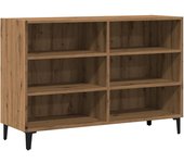 Aparador | aparador de comedor | armario de cocina de madera de ingeniería roble artisan 103,5x35x70 cm cfw167956