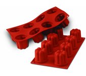 Silikomart sf051 bavarese stampo in silicone ø57 h 57 mm, rosso