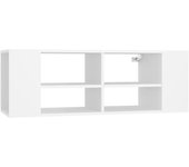 Mueble de tv de pared de contrachapado blanco 102x35x35cm