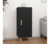 Aparador | aparador de comedor | armario de cocina de madera contrachapada negro 34,5x34x90 cm cfw67341