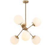 Lámpara de techo gondol-1121 blanco oro metal vidrio 55x55x65 cm