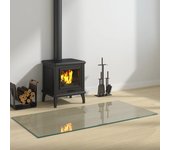 Placa de cristal para chimenea rectangular 120x60 cm