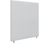 Dhome cabecero de lino natural liso hasta el suelo con 8cm de grosor cabezal tapizado cama dormitorio moderno top trending (blanco, 105cm)