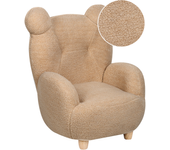 Beliani sillón infantil osito marrón claro melbu