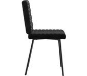 Pack 6 uds silla de comedor | silla de cocina terciopelo negro cfw86888