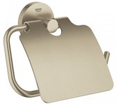 Grohe essentials dispensador metálico de papel de pared con fijaciones ocultas, níquel cepillado (40367en1)